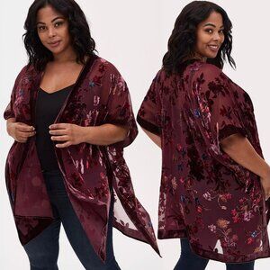 Beautiful Burnout Velvet Kimono